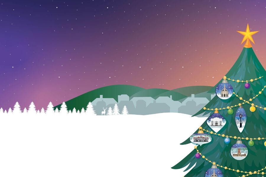 Shop local for christmas graphic