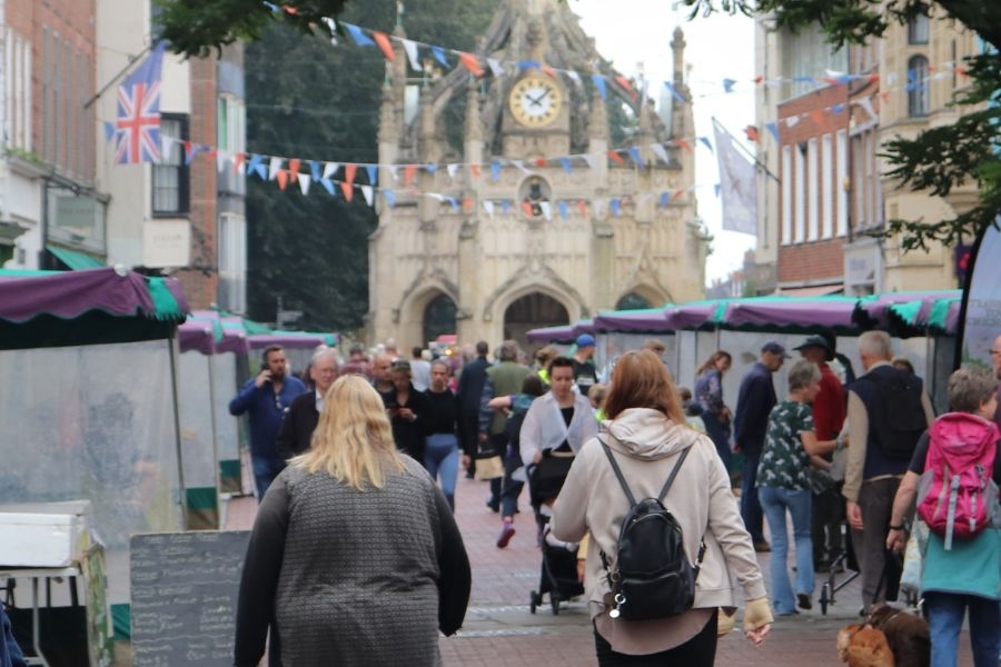 Chichester Farmers' Market in East Street, September 2024 