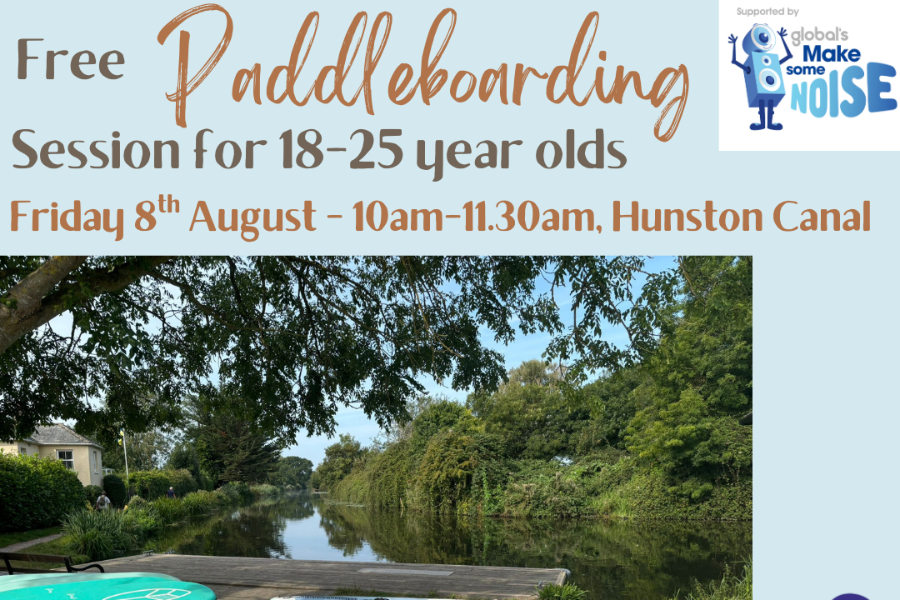 Young People's Shop - paddleboarding at Hunston Canal poster